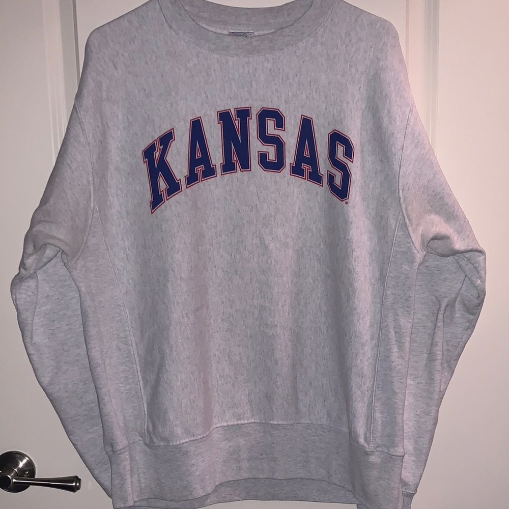 Champion Kansas Gray Women's Crew Neck Sweater